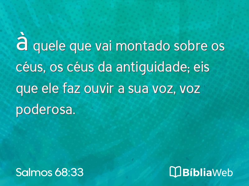 Salmos 68:33 em imagem para compartilhar
