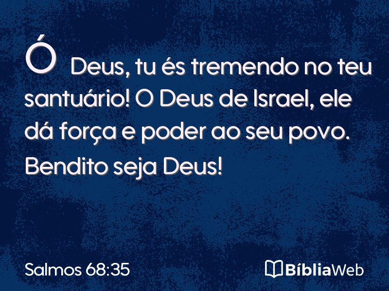 Salmos 68:35 em imagem para compartilhar