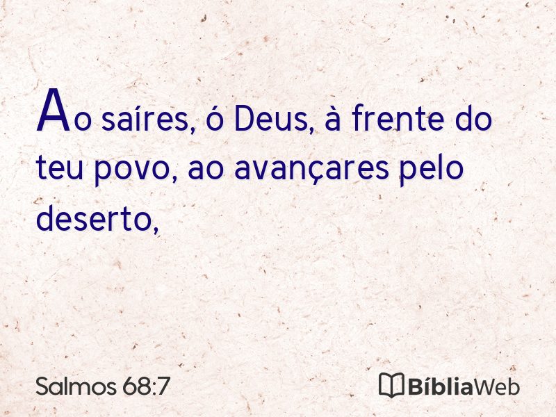 Salmos 68:7 em imagem para compartilhar