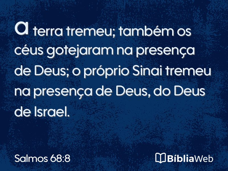 Salmos 68:8 em imagem para compartilhar