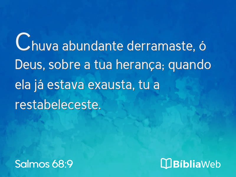 Salmos 68:9 em imagem para compartilhar