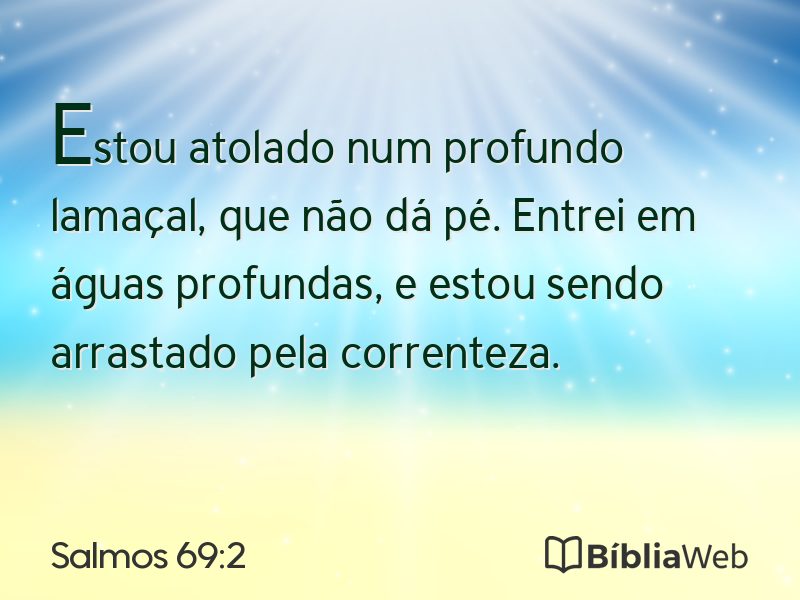 Salmos 69:2 em imagem para compartilhar