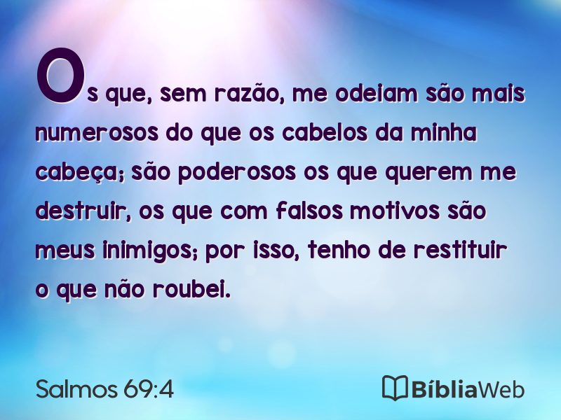 Salmos 69:4 em imagem para compartilhar