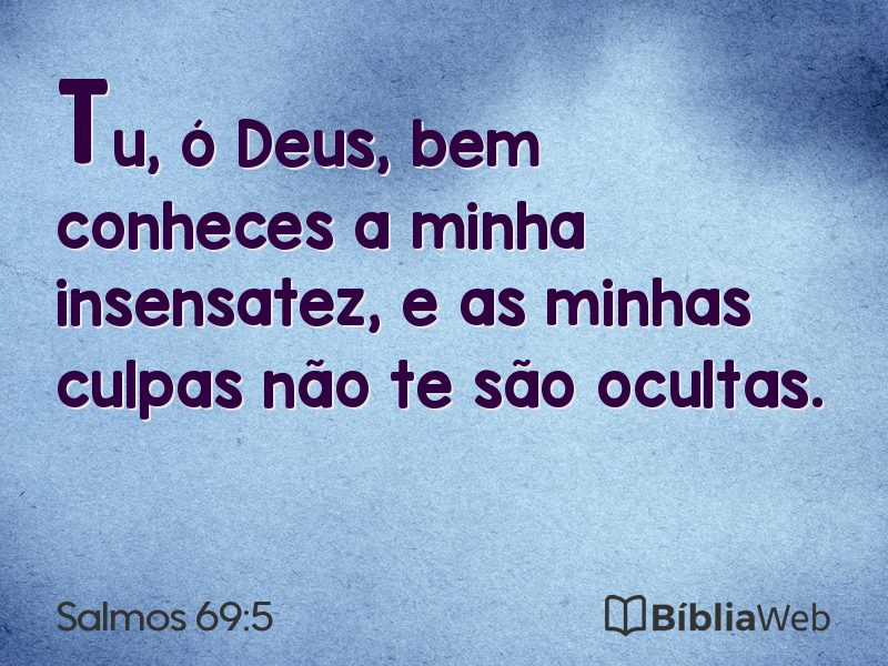 Salmos 69:5 em imagem para compartilhar