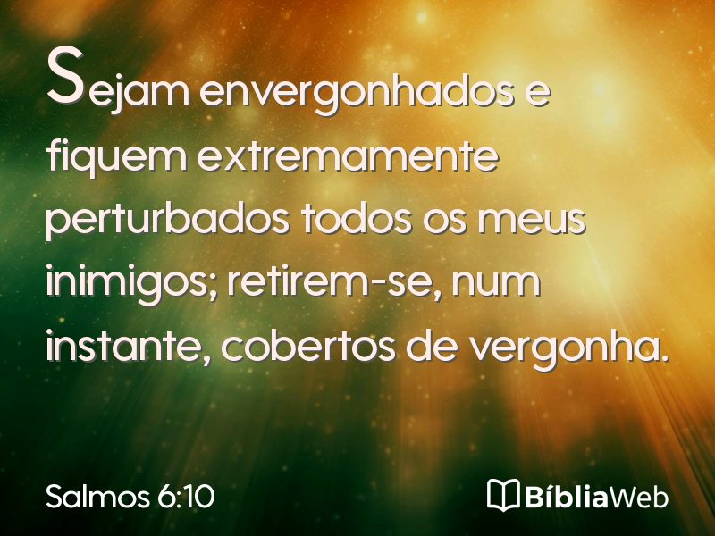Salmos 6:10 em imagem para compartilhar