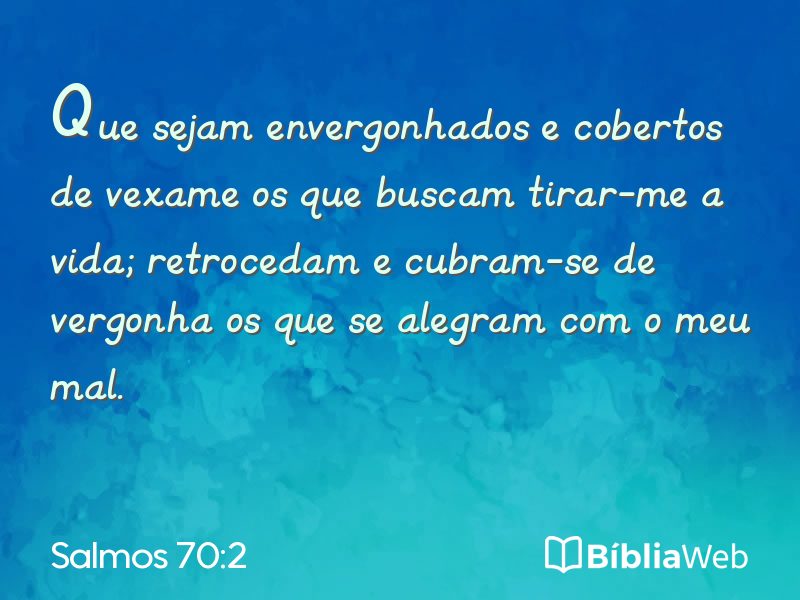 Salmos 70:2 em imagem para compartilhar