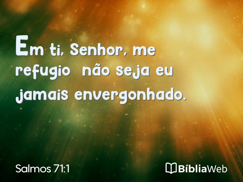Salmos 71:1 em imagem para compartilhar