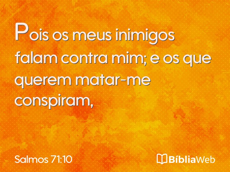Salmos 71:10 em imagem para compartilhar