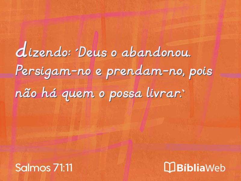 Salmos 71:11 em imagem para compartilhar