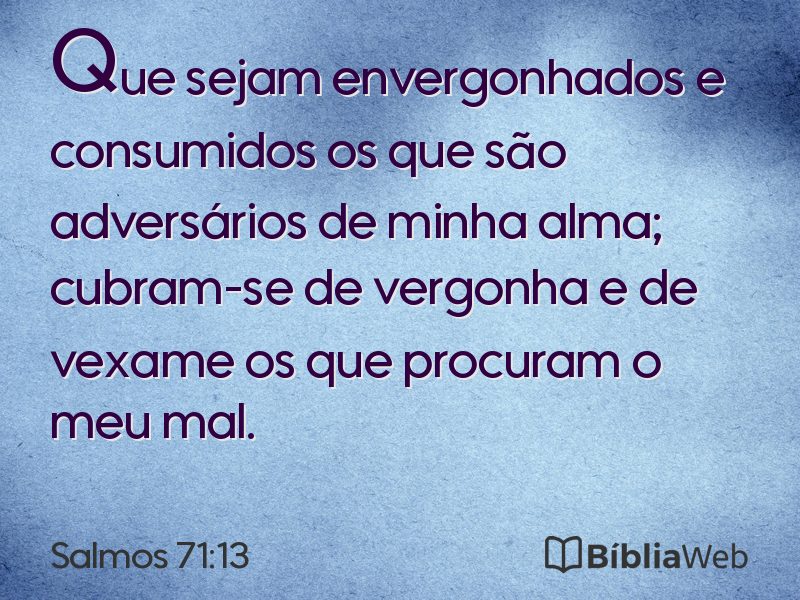 Salmos 71:13 em imagem para compartilhar