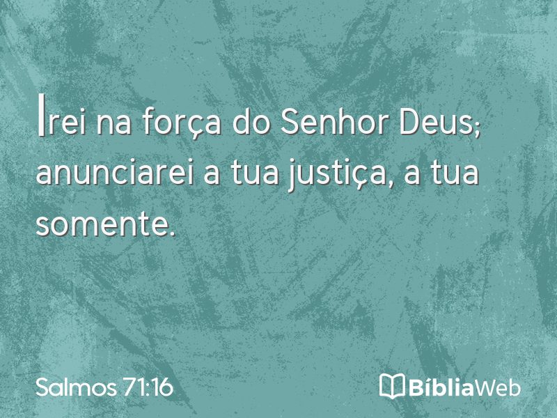 Salmos 71:16 em imagem para compartilhar