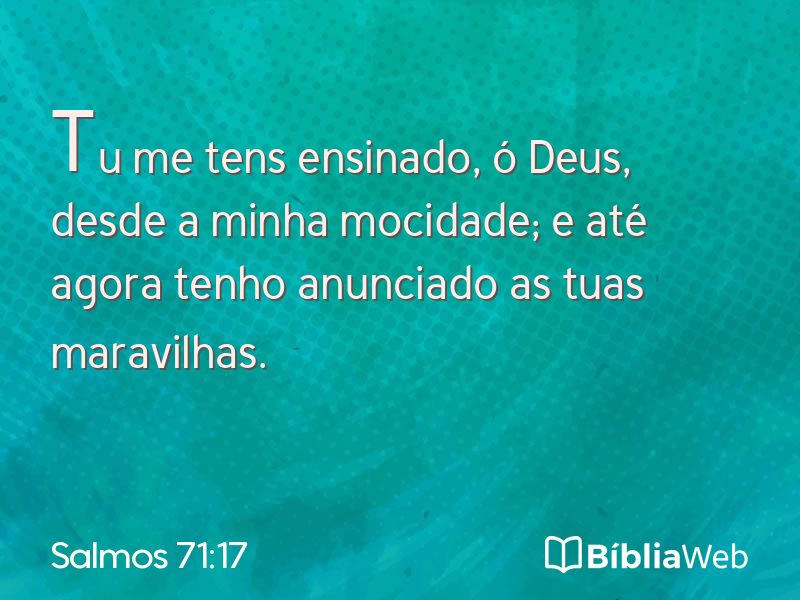 Salmos 71:17 em imagem para compartilhar