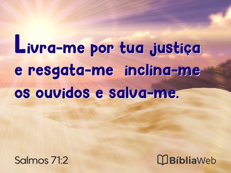 Salmos 71:2 em imagem para compartilhar
