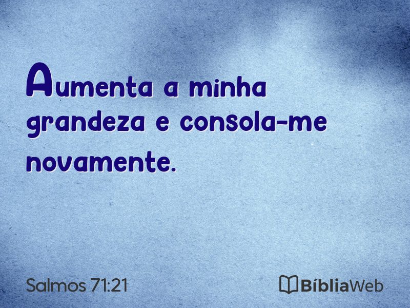 Salmos 71:21 em imagem para compartilhar