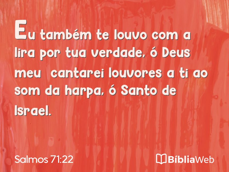Salmos 71:22 em imagem para compartilhar