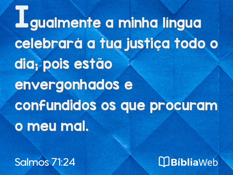 Salmos 71:24 em imagem para compartilhar