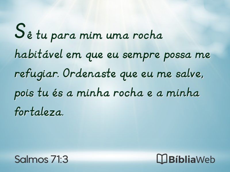 Salmos 71:3 em imagem para compartilhar