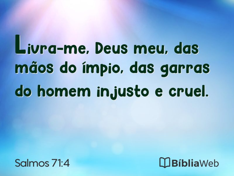 Salmos 71:4 em imagem para compartilhar