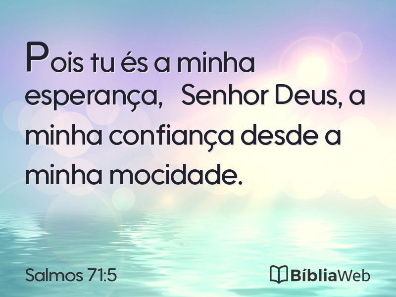 Salmos 71:5 em imagem para compartilhar