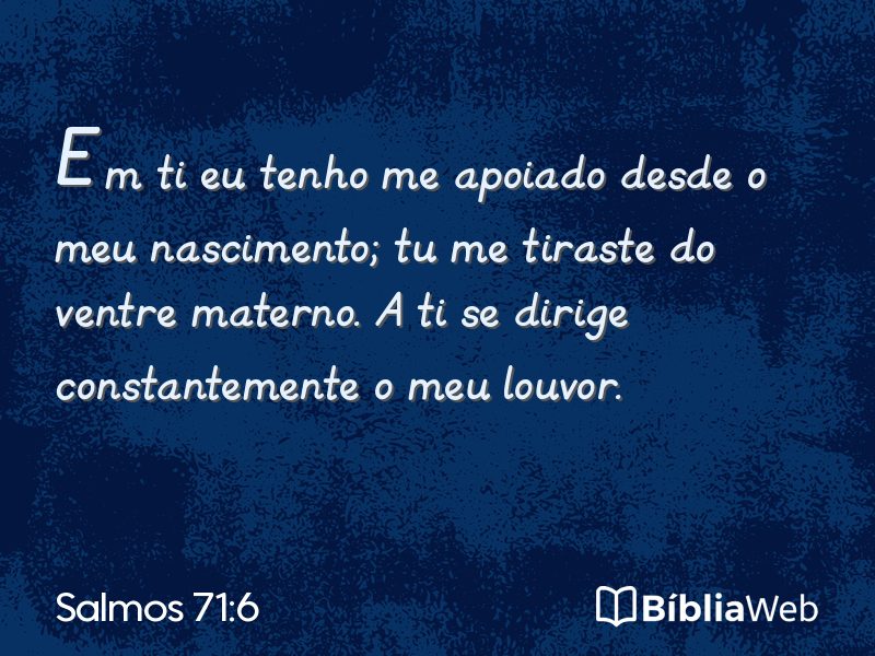 Salmos 71:6 em imagem para compartilhar