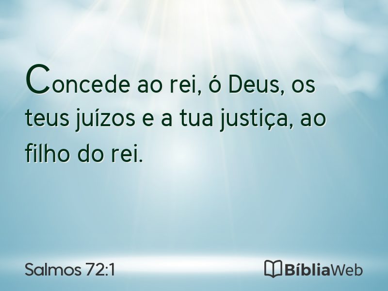 Salmos 72:1 em imagem para compartilhar