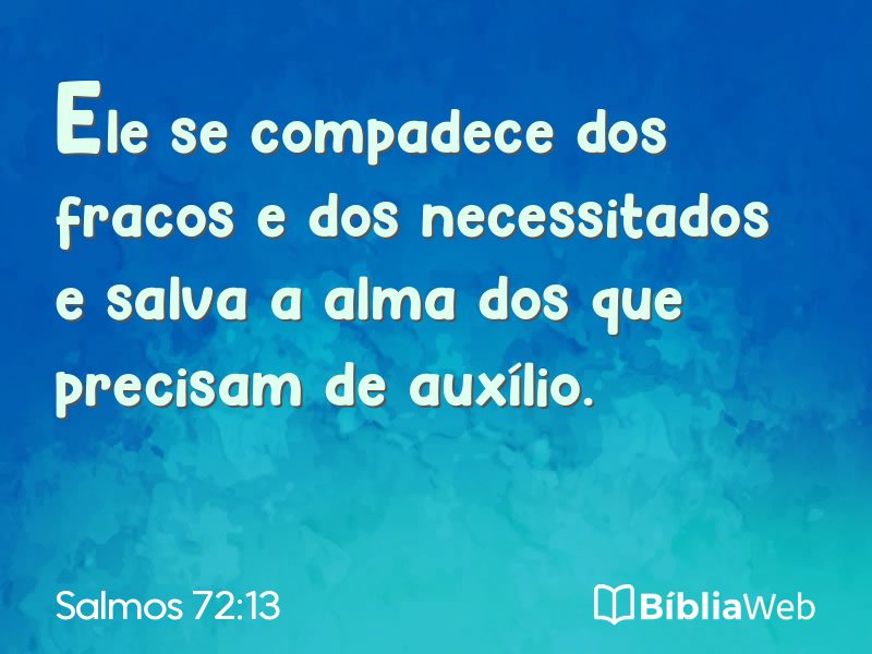 Salmos 72:13 em imagem para compartilhar