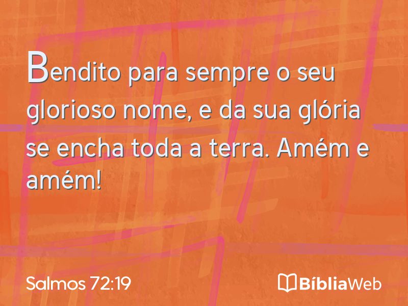 Salmos 72:19 em imagem para compartilhar