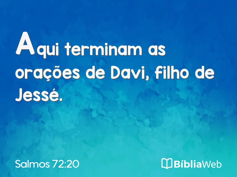 Salmos 72:20 em imagem para compartilhar