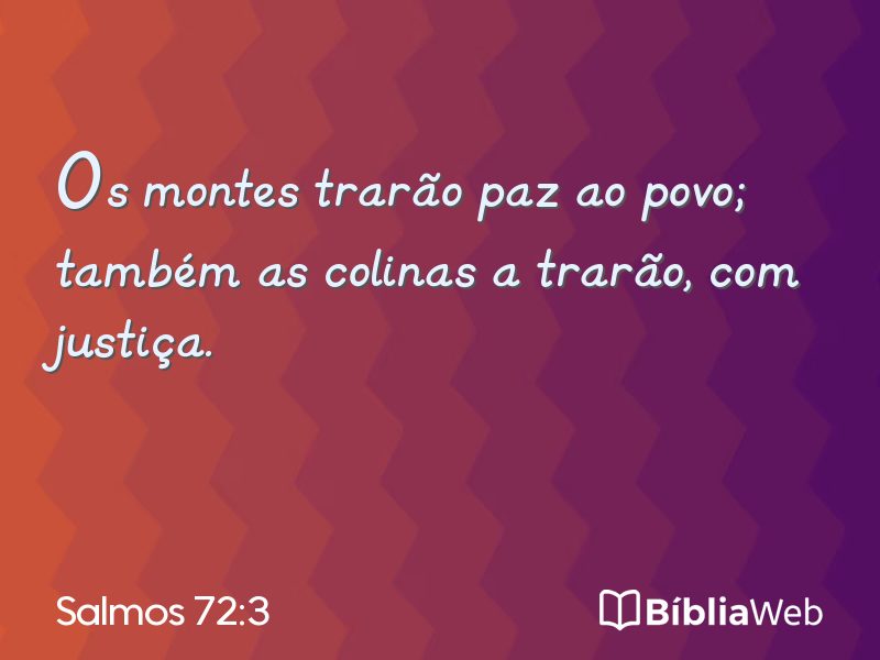 Salmos 72:3 em imagem para compartilhar
