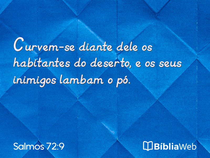 Salmos 72:9 em imagem para compartilhar