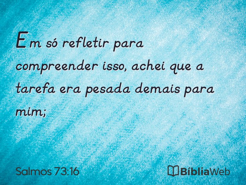 Salmos 73:16 em imagem para compartilhar