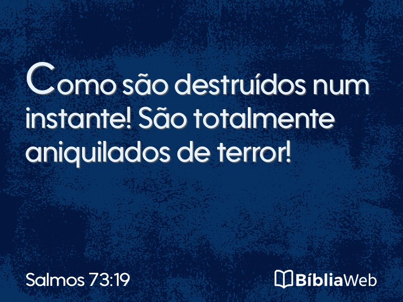 Salmos 73:19 em imagem para compartilhar