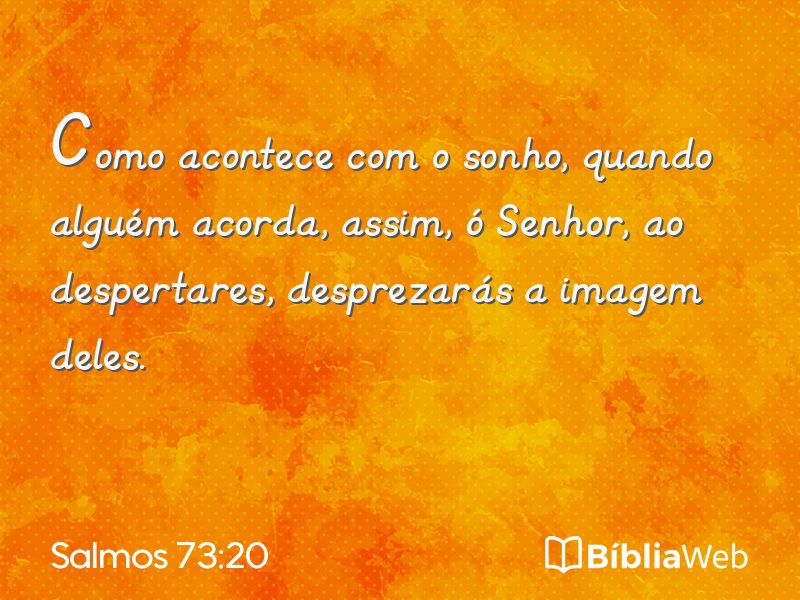Salmos 73:20 em imagem para compartilhar