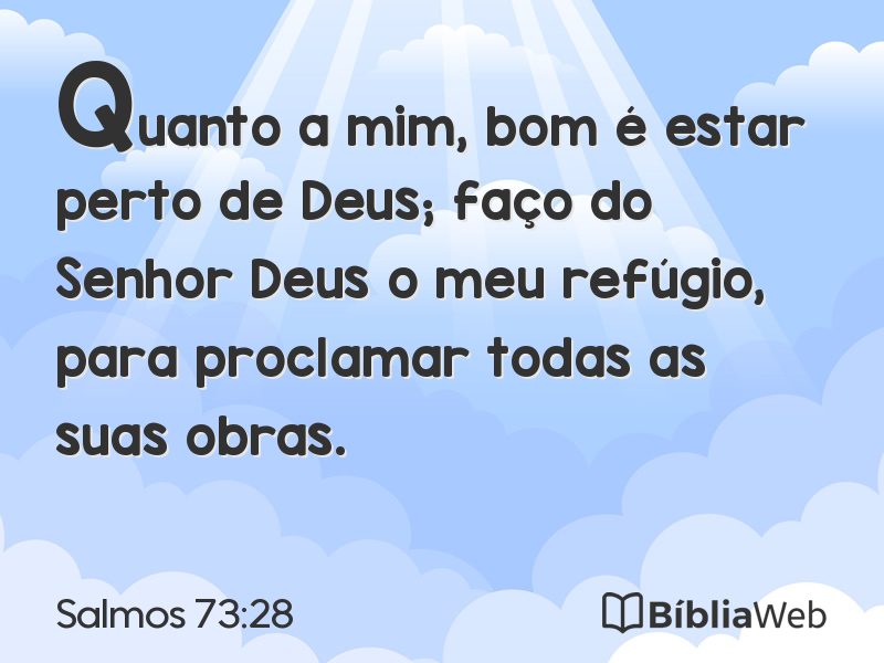 Salmos 73:28 em imagem para compartilhar