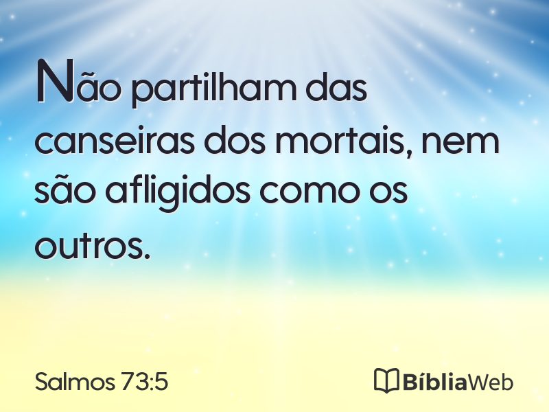 Salmos 73:5 em imagem para compartilhar