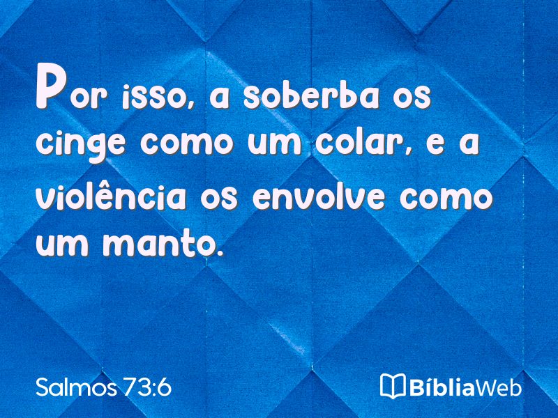 Salmos 73:6 em imagem para compartilhar