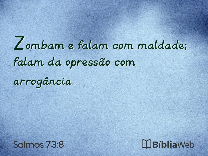 Salmos 73:8 em imagem para compartilhar