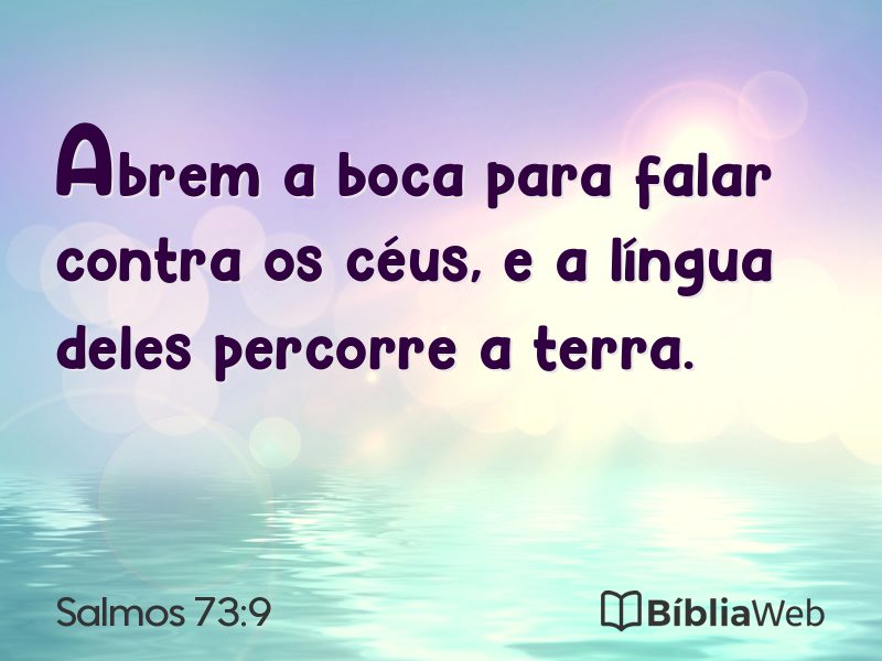 Salmos 73:9 em imagem para compartilhar