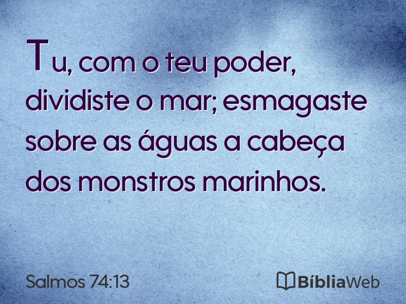Salmos 74:13 em imagem para compartilhar