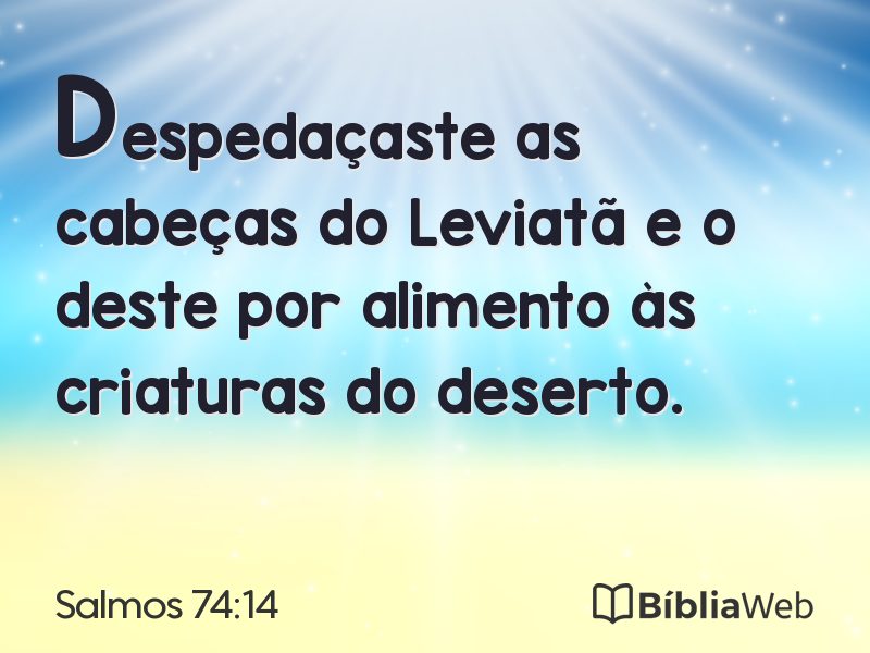 Salmos 74:14 em imagem para compartilhar