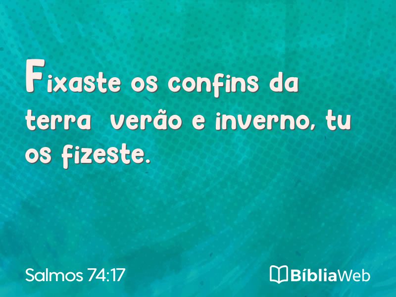 Salmos 74:17 em imagem para compartilhar
