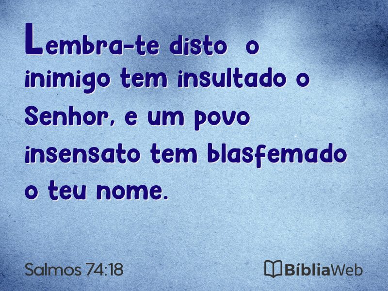 Salmos 74:18 em imagem para compartilhar