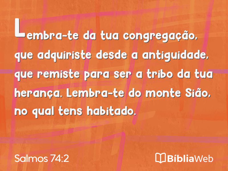Salmos 74:2 em imagem para compartilhar