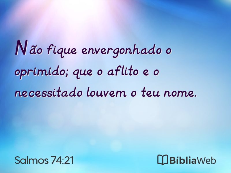 Salmos 74:21 em imagem para compartilhar