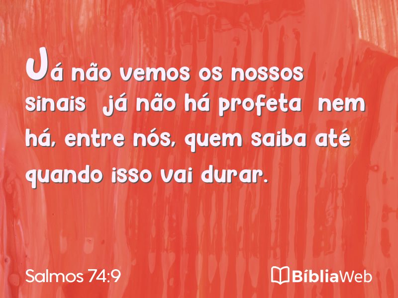 Salmos 74:9 em imagem para compartilhar