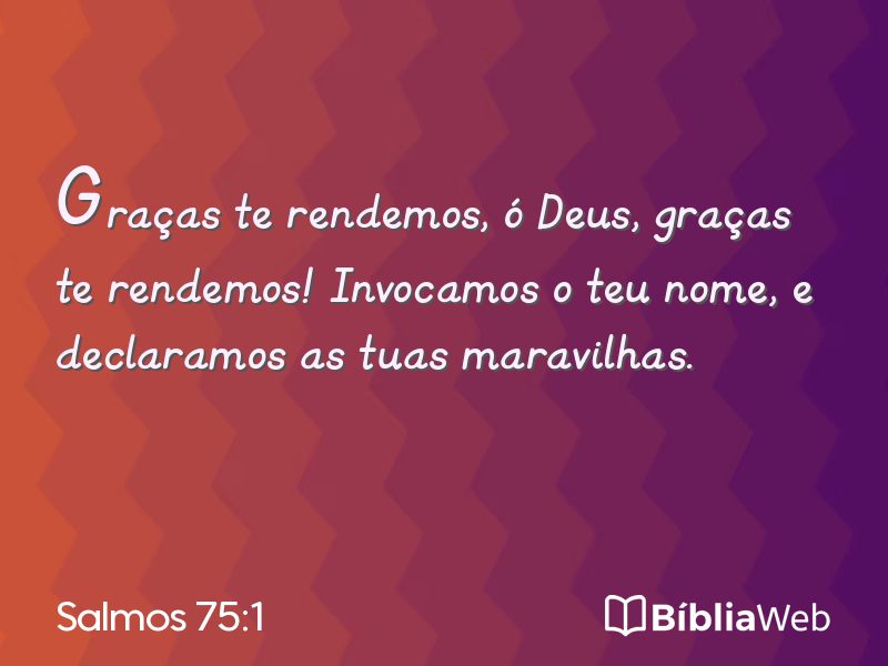 Salmos 75:1 em imagem para compartilhar