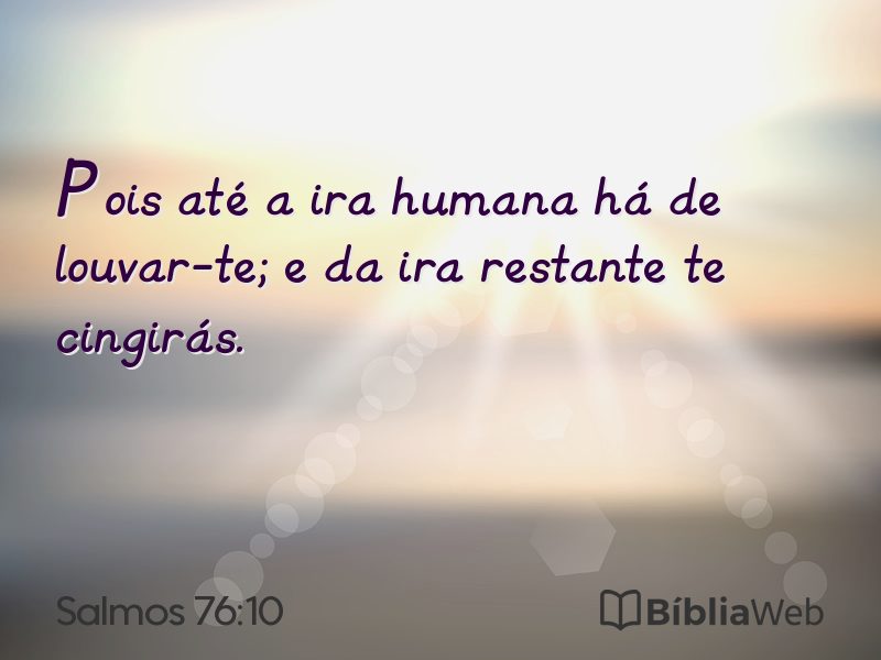 Salmos 76:10 em imagem para compartilhar