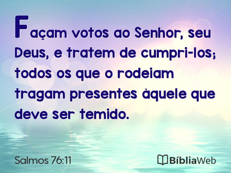 Salmos 76:11 em imagem para compartilhar