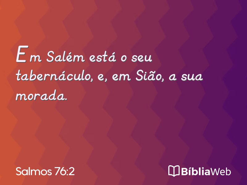Salmos 76:2 em imagem para compartilhar