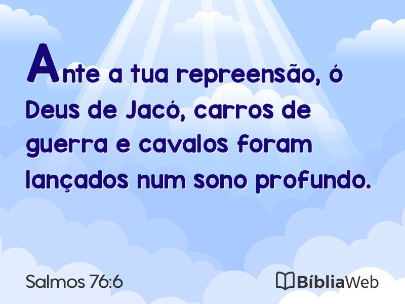 Salmos 76:6 em imagem para compartilhar